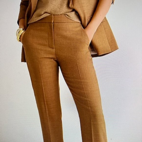 J. Crew Pants - J.Crew Skimmer City Fit Tan Wool -Blend Lined Pant